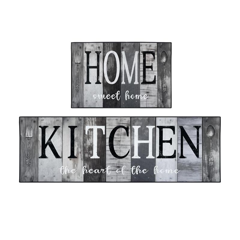 Kitchen Carpet Comfort Blue-green Mat Vintage Farmhouse Design Style Long Rug for Kitchen Home Decoration Alfombra De Cocina
