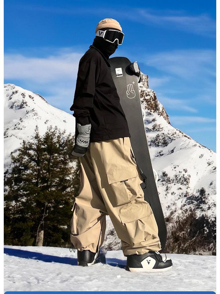 Ice Degree Unisex Waterproof Ski Pants - Violet, Heavy Duty, Multi-Pocket, Wear-Resistant