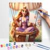 Disney Rapunzel oil painting art painting kit handmade diy gift home decoration wall decor princess balloon character canvas craft set 123