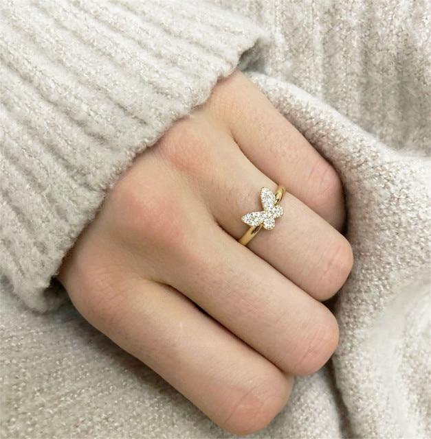 Hip Hop Rock Gold Color Chain Rings Set Girls Punk Geometric Sleek Minimalist Finger Rings Women Trend Jewelry Accessories Celebration Party Event