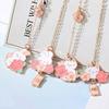 of Page Book Clips Reading Paper Clips Romantic Sakura Rabbit Pendant Bookmark Metal Bookmark