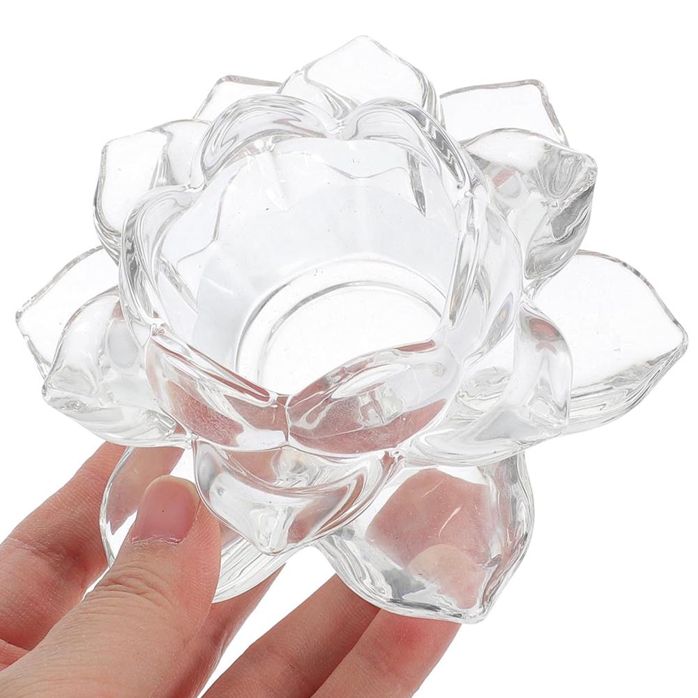 Glass Candle Holder Lotus Candle Holder Easy Maintenance