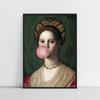 Poster Portrait of a Woman Chewing Gum