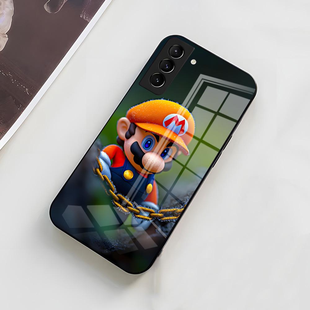 S-Super M-Mario Phone Case For Samsung A56 A36 A26 A16 A15 A25 A35 A55 A14 A34 A24 A54 Glass Case
