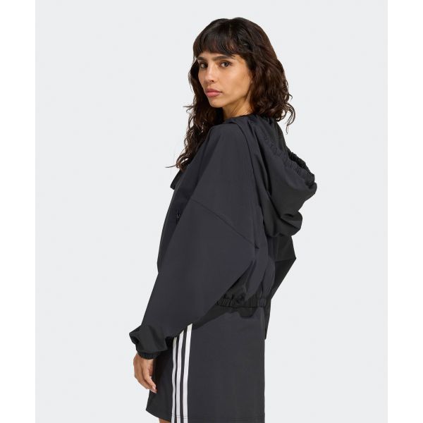 Adidas Originals Tracktop Ribbon Off Placed Logo Gestreiftes Sport-Hoodie Damen Jacke JX2698 XS black