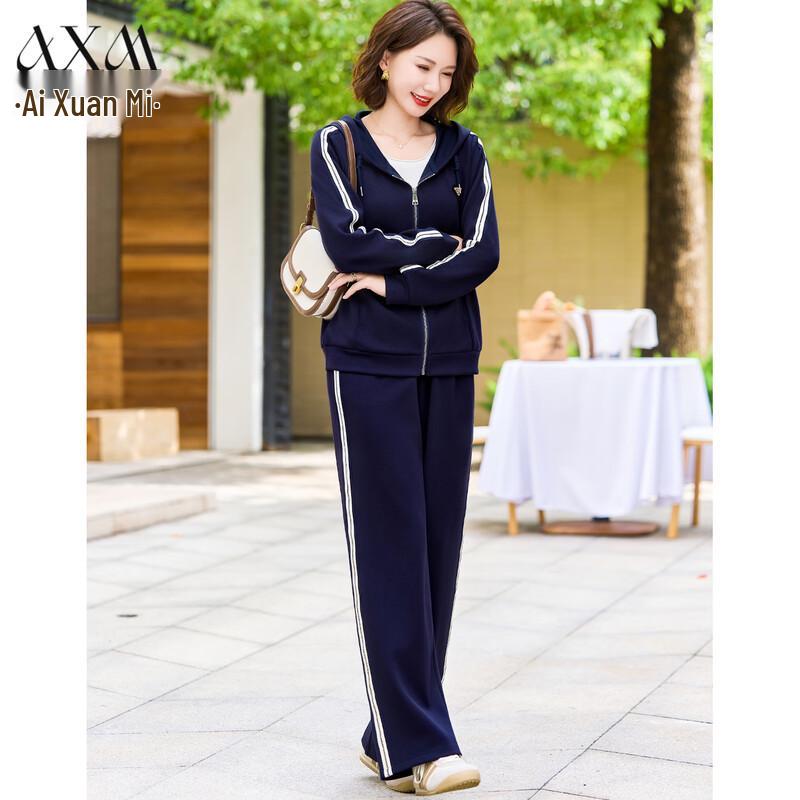 

AIXUANMI Women s Autumn New Chinese Style Sweatshirt Set 4XL
