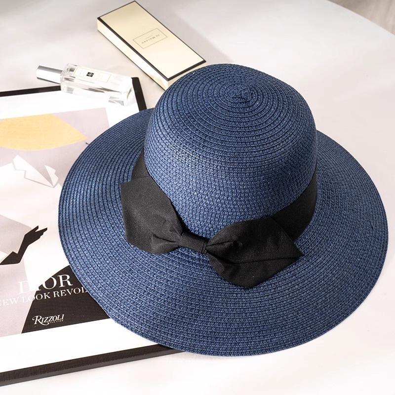 Summer Straw Hat Top Panama Hat Women In Korean Style Large Brim Sun Protection Cap Versatile Vacation Beach Hat Fascinator