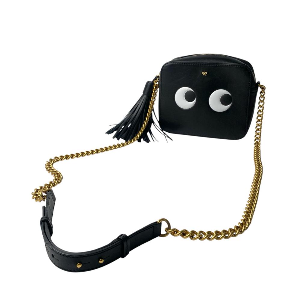 Used Anya HindmarchShoulder Bag black leather Women