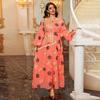 AB410 2024 Long Sleeve Maxi Dress - New Fashion Muslim Middle East Robe