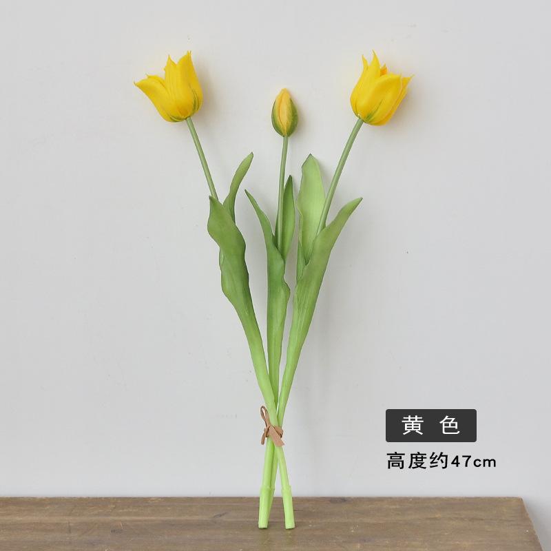 Real Touch Artificial Tulips High Quality Luxury Silicone Fake Flowers for Home Wedding Decoration Bride Bouquet Elegant Decor
