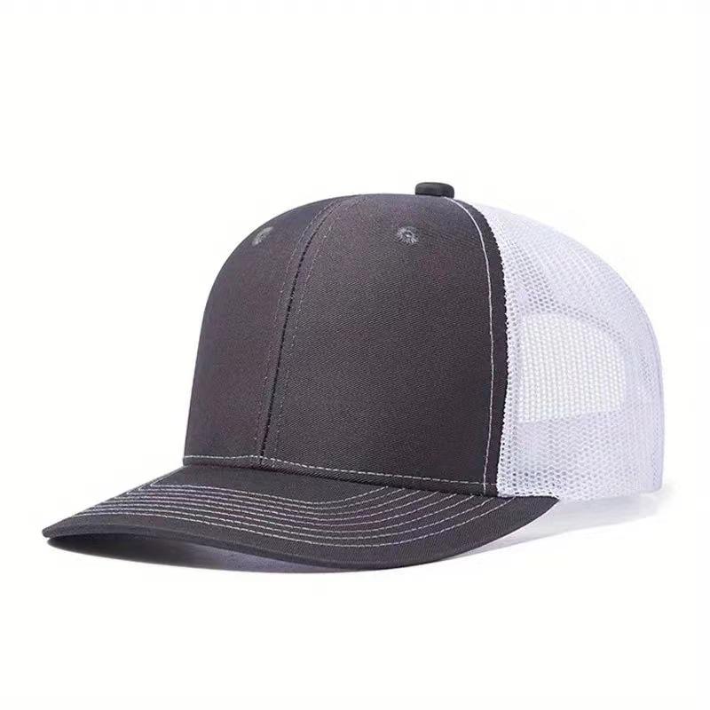 Trucker Hat Cotton Plain Mesh Sports Cap Embroidery Patch Custom Logo Blank Mesh Snapback Gorras 112 Truck Driver Cap