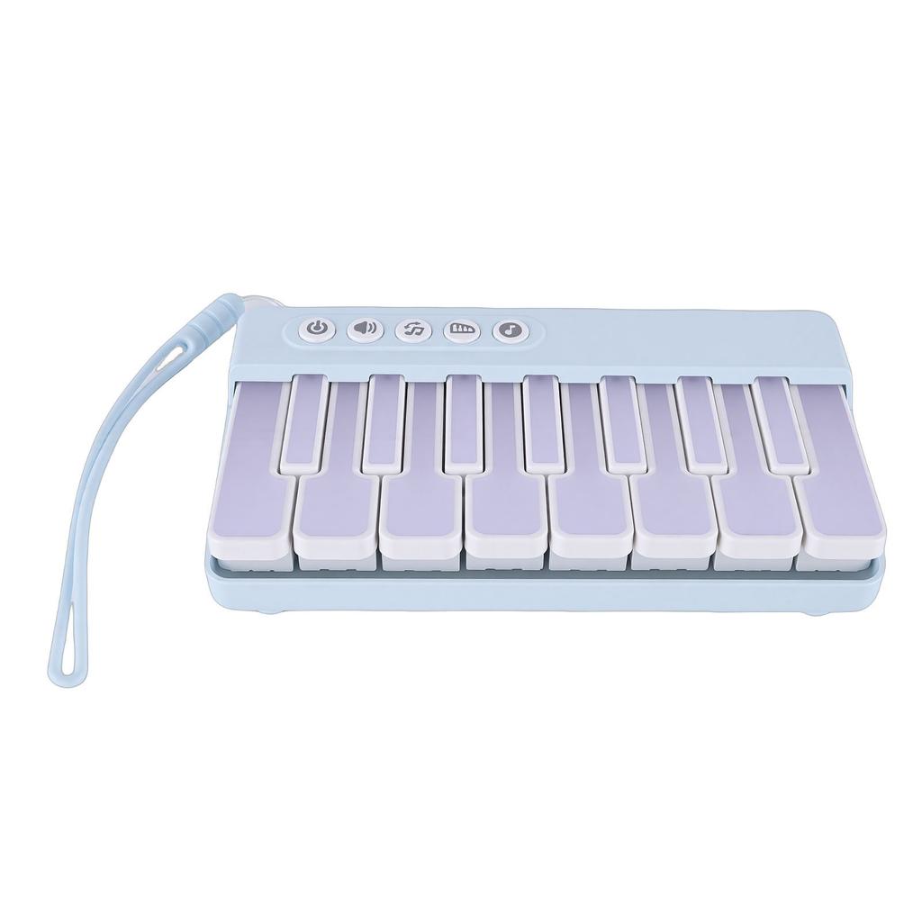 Mini Keyboard Piano Toy with Colorful Lights Toddler Pocket Travel Piano Keyboard Portable Musical Instrument Toy