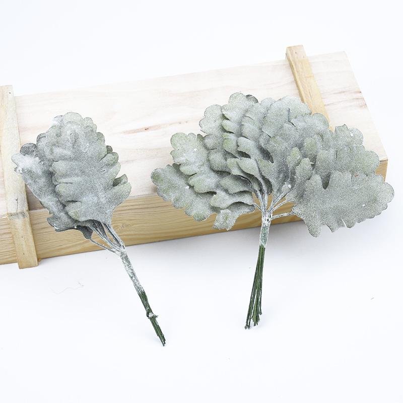 12 Pieces Vases for Home Decoration Accessories Scrapbooking Wedding Decorative Flowers Wreaths Silk Leaves Artificial Plants