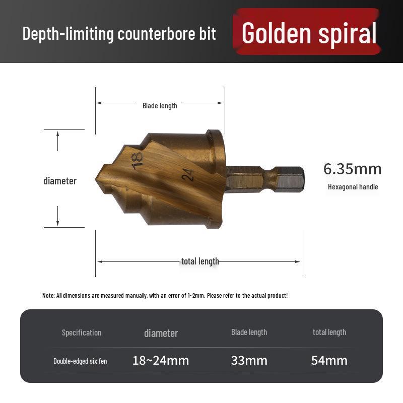 Three-Flute Hex Shank Reaming Bit for Water Pipe Repair with Phosphating Black Coating