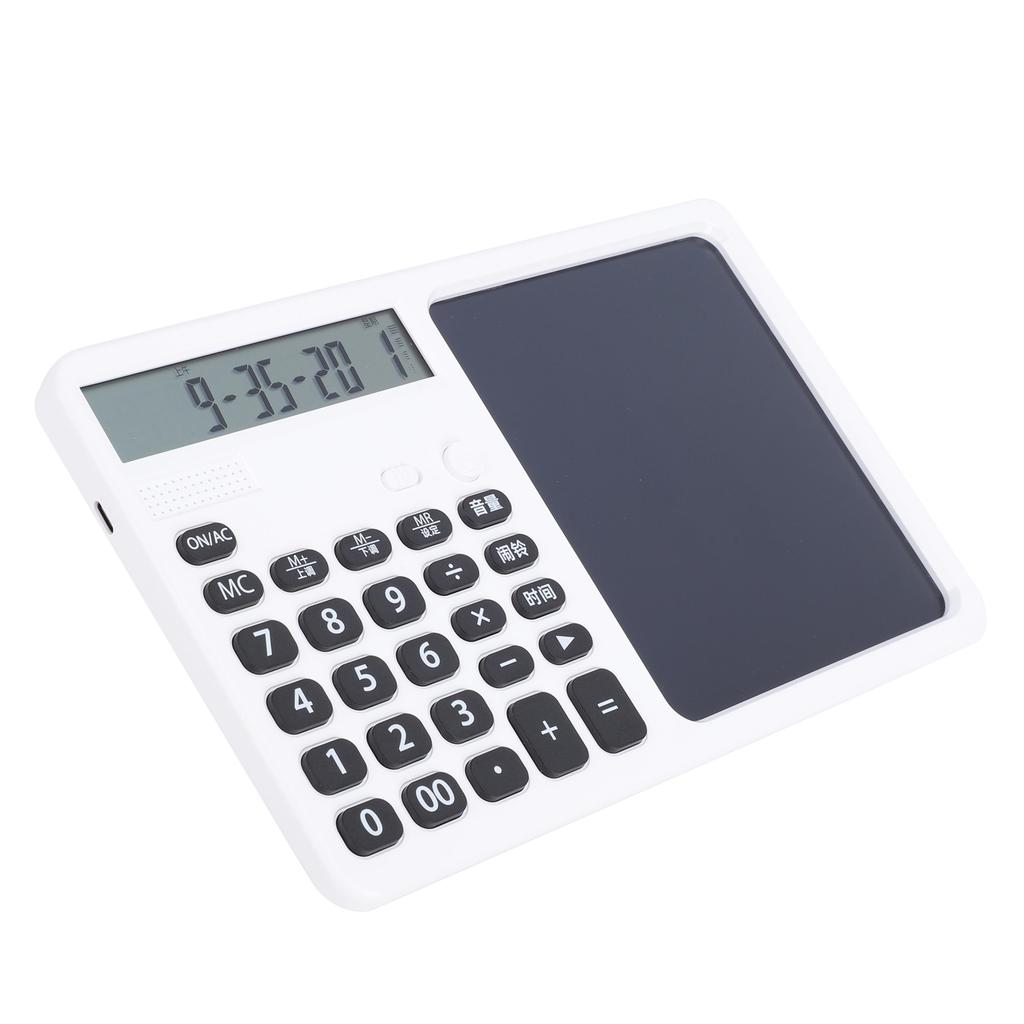 Multifunctional Talking Calculator Rechargeable 12 Digits Large Display Calculator with Notepad Big Sensitive Keys for School Business Work