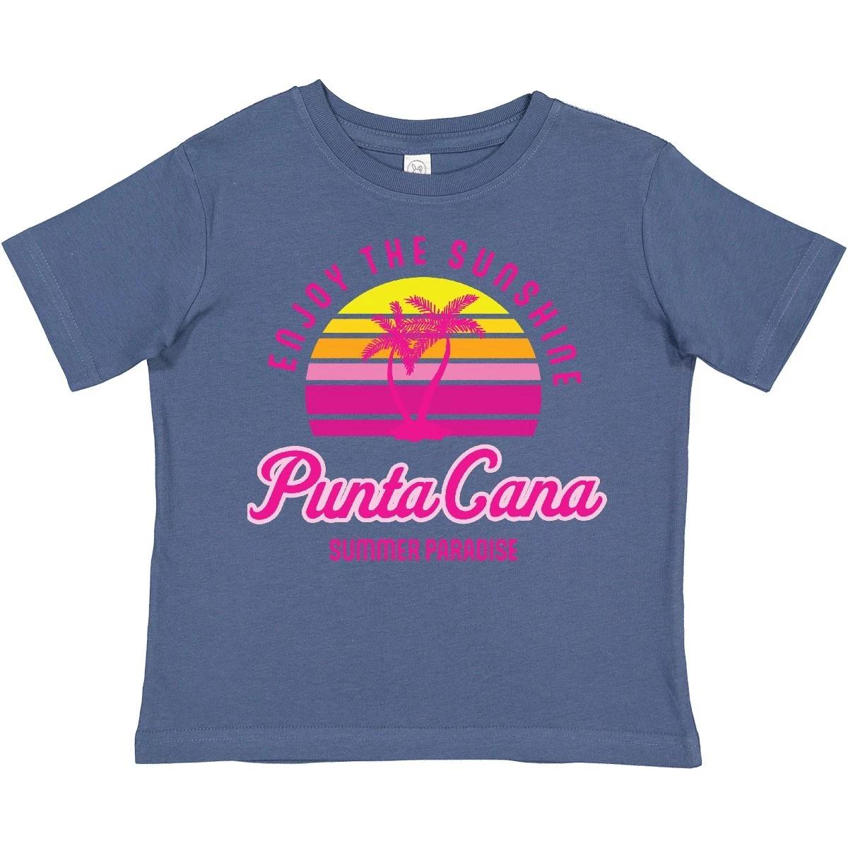 Inktastic Enjoy The Sunshine Punta Cana Summer Paradise Toddler T-Shirt Palm Kid 110