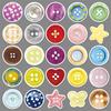 50 Colored Button Creative Stickers Personalized and Fresh Decorative Mobile Phone Laptop Gauze Stickers