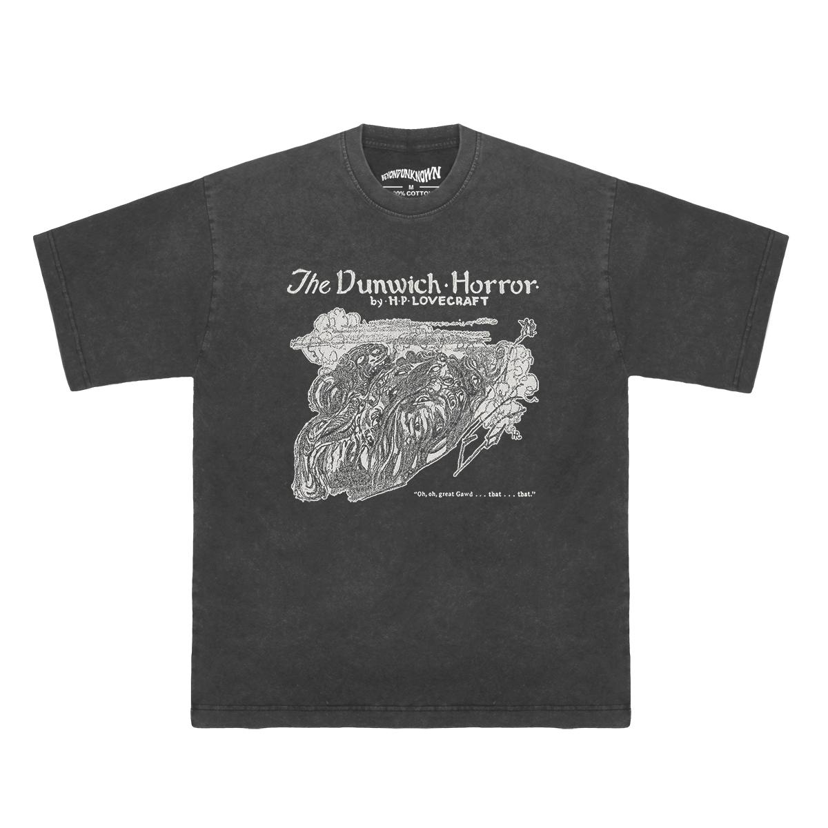 

The Dunwich Horror TShirt Cthulhu H P Lovecraft Men Loose Washed Style Cotton Loose Long Short Sleeves Casual Clothes Shirt S