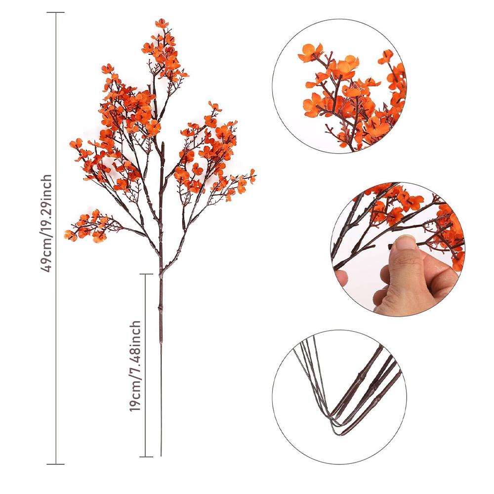 5Pcs Artificial Flowers Fall Fake Plants Home Wedding Centerpiece Table Thanksgiving Party Autumn Room Decorations
