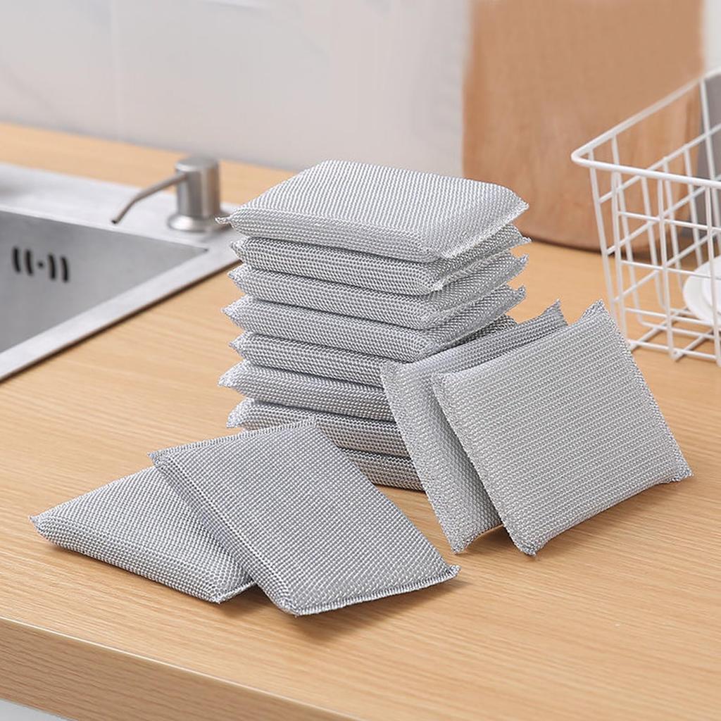 Ocelový drát Houba na mytí nádobí Oboustranná čisticí houba Nepřilnavá olejová kuchyňská utěrka na nádobí Opakovaně použitelný domácí čisticí nástroj