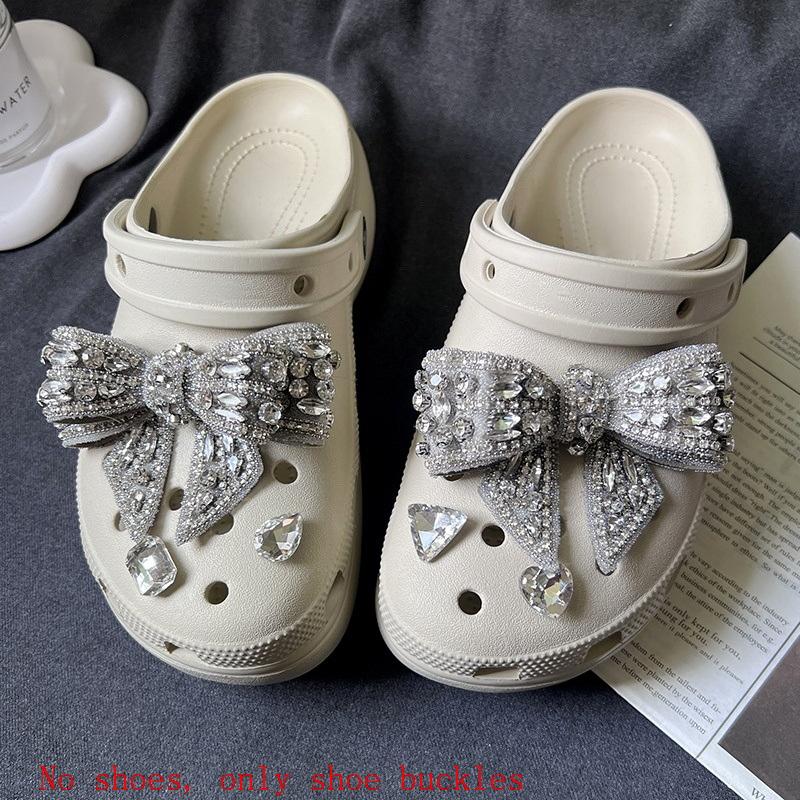 1 Set Faux Diy Accessories Elegant Bow Shoes Decor Suitable For Hole Shoes And Sandals Holidays Party Gifts