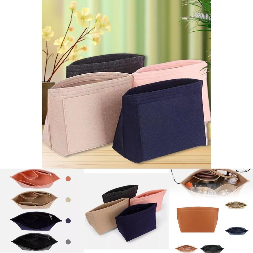 Stylish Felt Makeup Bag Multi-functional Design For Efficient Cosmetic Organization