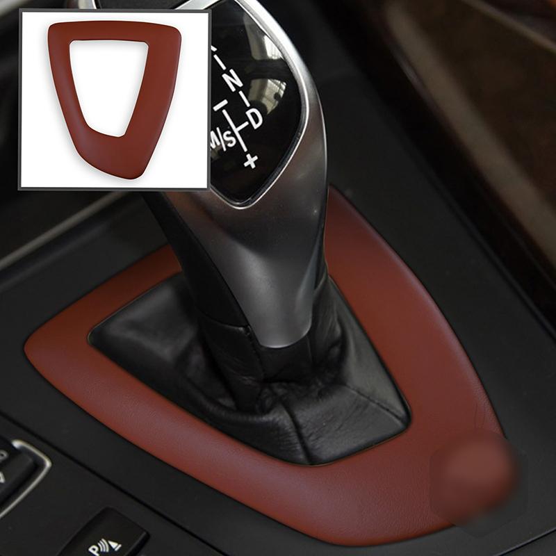 Car Center Console Gear Shift Frame Trim For BMW F20 F30 F32 F33 F34 F36 1 3 4 Series Leather Gear Decorative Left Hand Drive