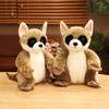 Simulation Wild Lemur Plush Toys Lovely Stuffed Animals Soft Realistic Monkey Plushies Doll Baby Accompany Pillow For Kids Gifts
