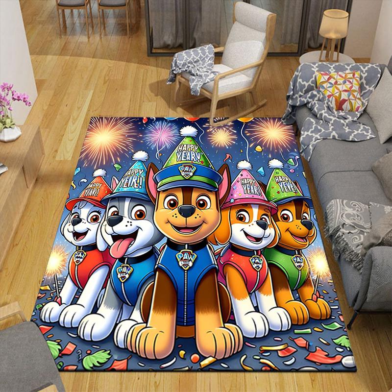 1Pc Happy New Year Celebration Rug Office Carpet Indoor Outdoor Doormat Nonslip Soft And Comfortable Living Room Christmas Halloween Gift D91860