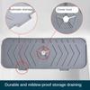 Square Silicone Faucet Mat Sink Splash Pad Countertop Protector Bathroom Mats Water Ripples Kitchen Faucet Water Catcher Mat