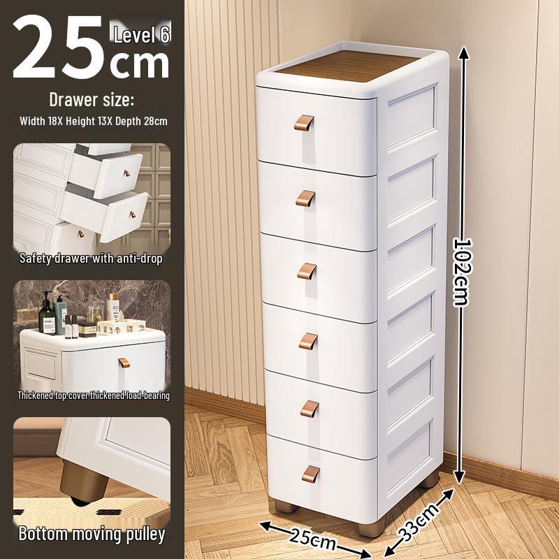 Szafka wielowarstwowa z wąską szczeliną i szufladami o wymiarach 18/25/30 cm do kuchni i łazienki