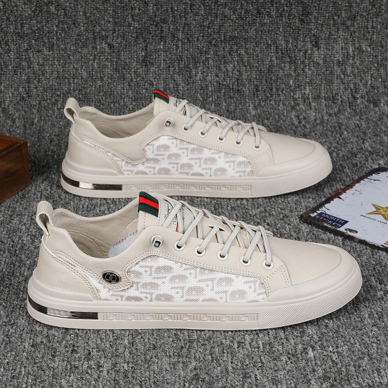 

Men s Lightweight White Skate Shoes - Casual Korean Style for All Seasons 44 білий