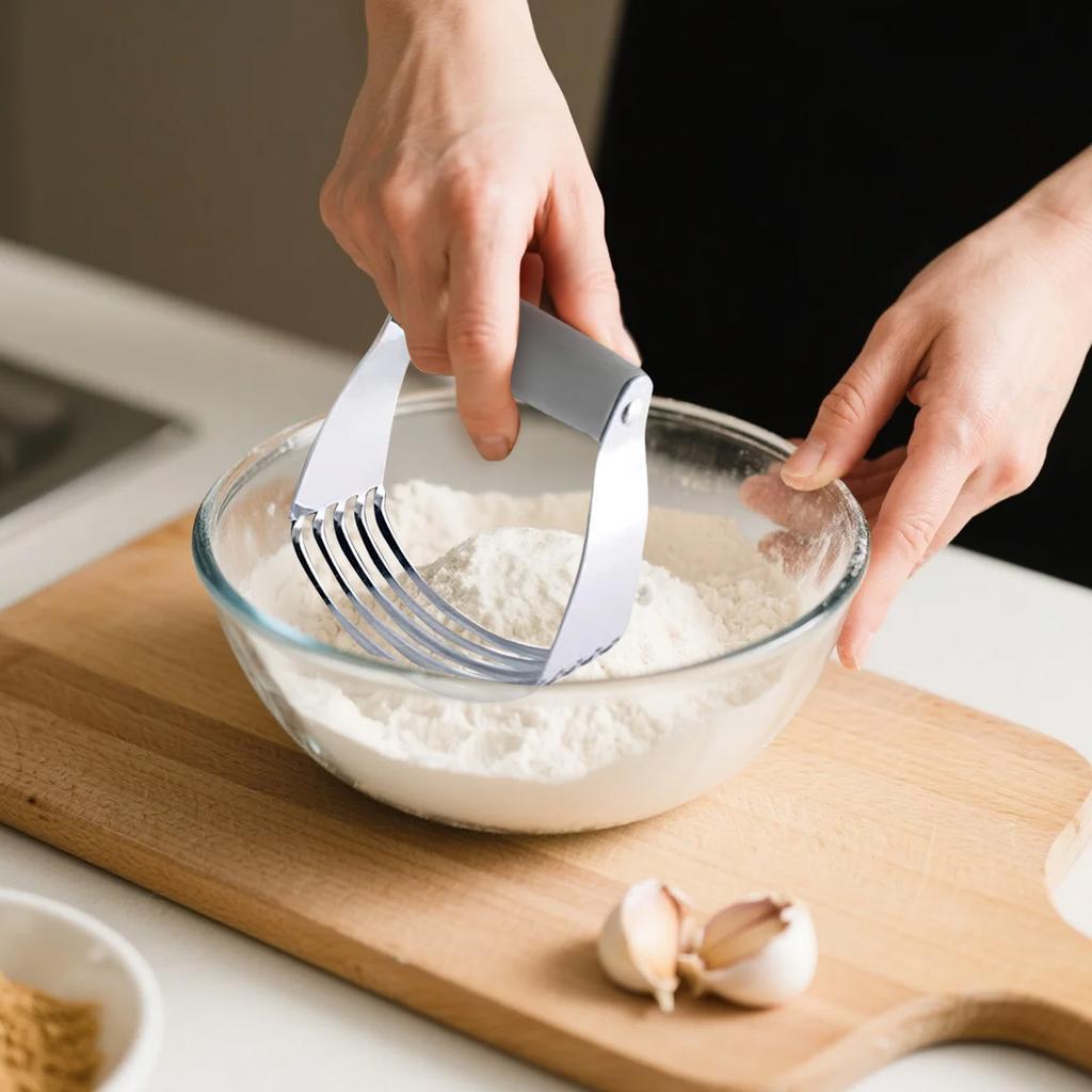 Mehrzweck Teigmischer Mixer Sahne Mehlmischer Schaber Mehlschneider Edelstahl Pulverbesen Stampfer Backwerkzeuge