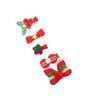 Christmas Hair Clip Set: Santa, Tree & Bow Korean Style Clips