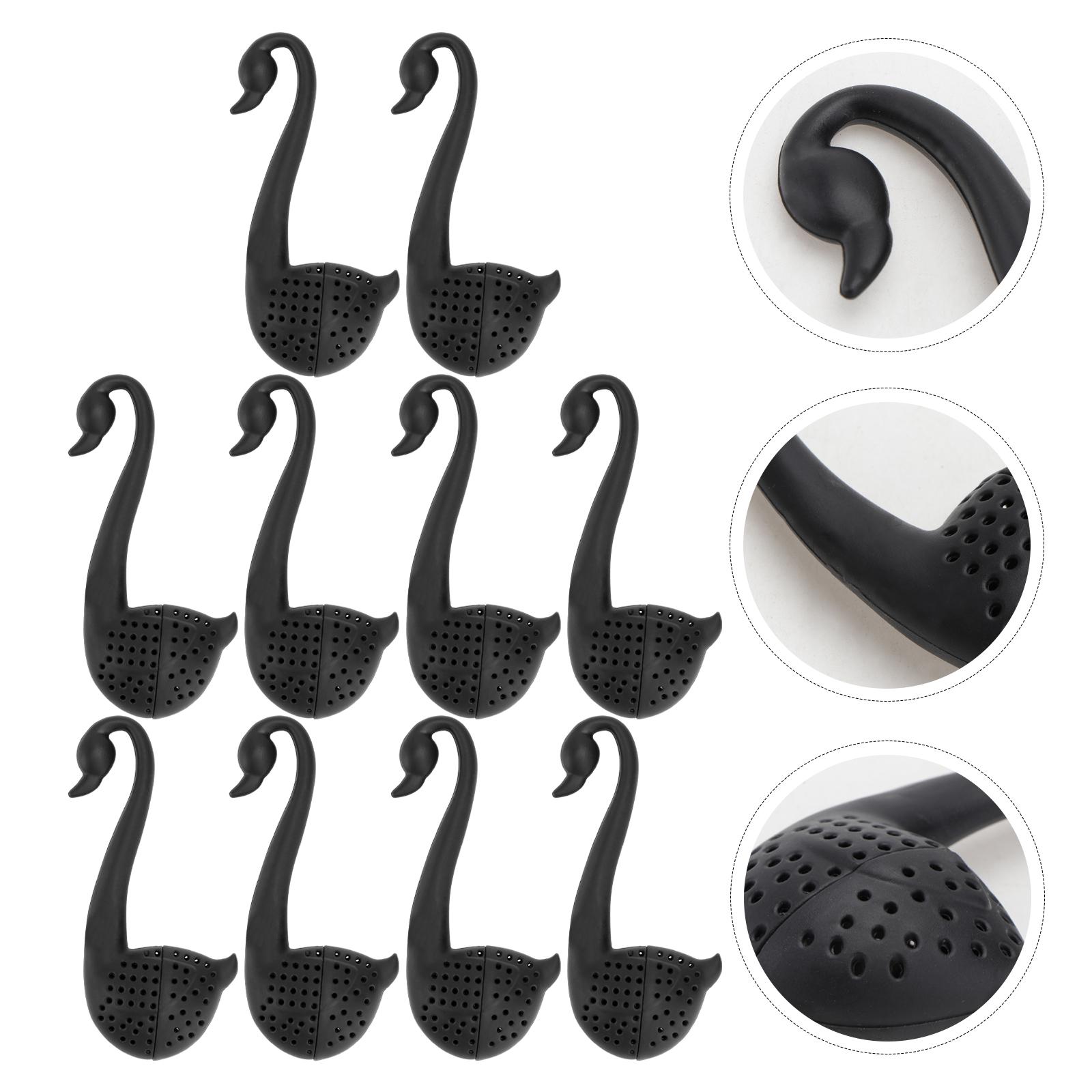 

10 Pcs Swan Teaspoon Infuser Herbal Strainer Hanging Gift Mesh Creative Steeper Straining Tool Filter
