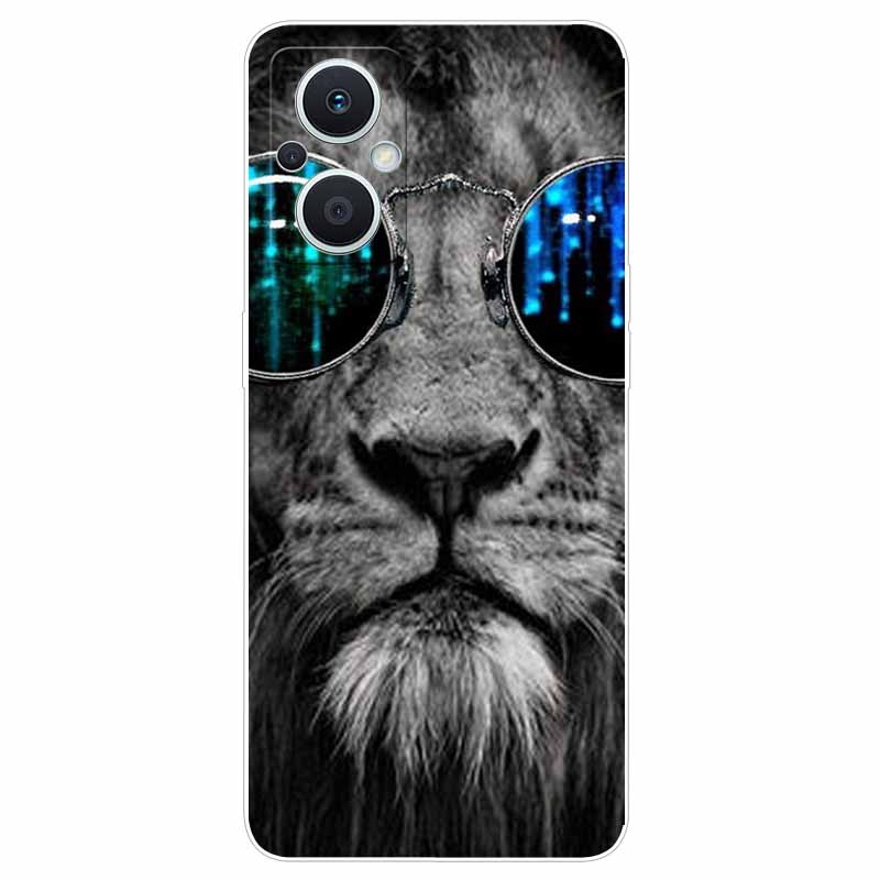 Soft Case for Reno8 Lite Cover Print TPU Silicone Clear Funda Cases for OPPO Reno 8 Lite 5G Case Reno8Lite Slim Landscape Cat