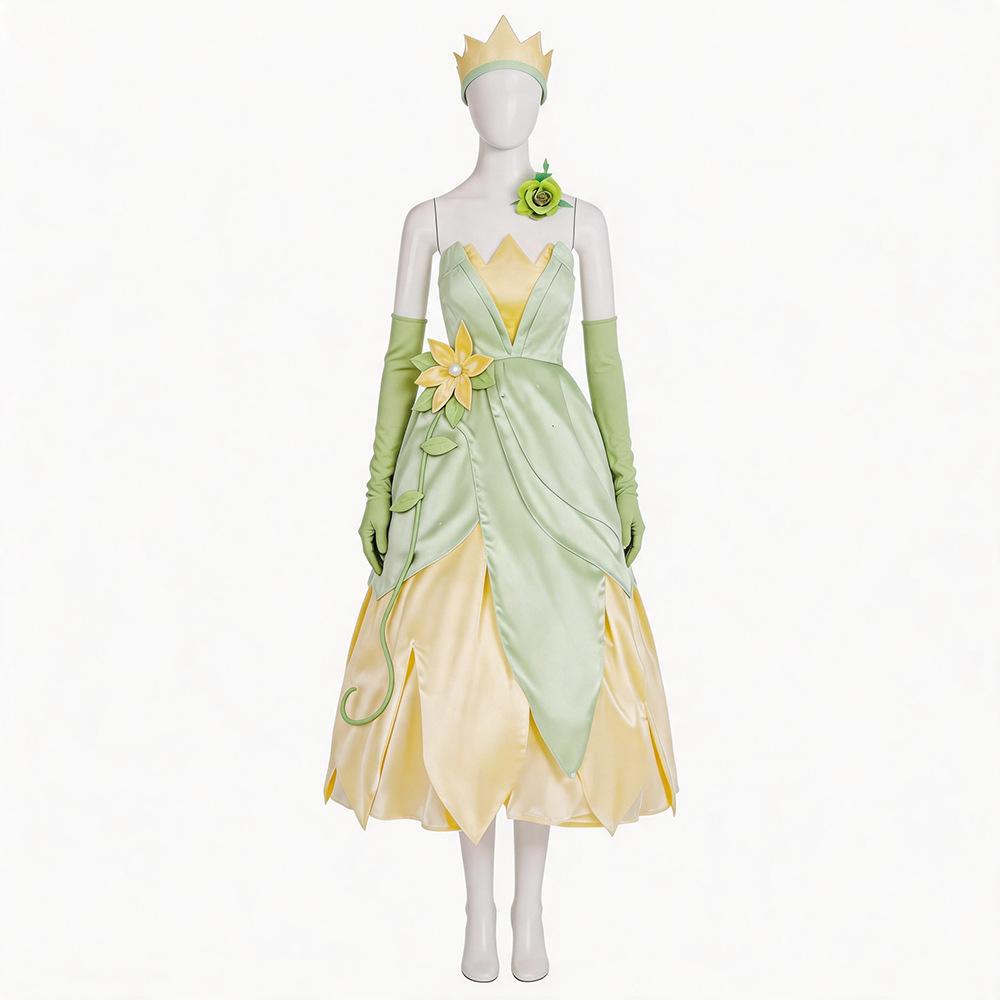 New frog prince princess dress, halloween tiana princess tiana dress cos princess dress XS