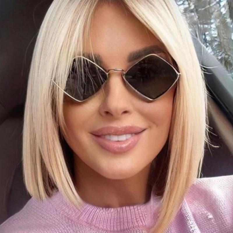 Trend Polygon Sunglasses Women Irregular Rhombus Vintage Alloy Small Frame Sun Glasses Men Shades Retro Sunglass Ladies Eyewear