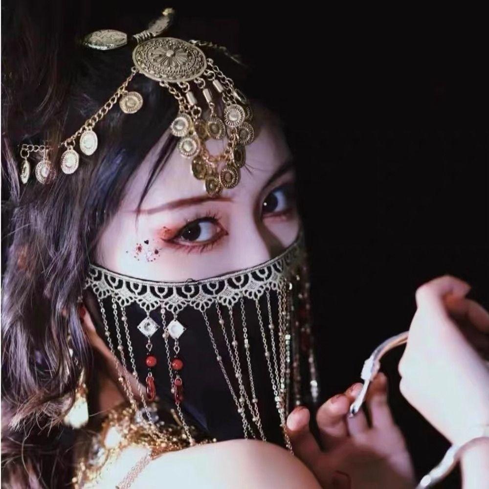 

Художественные фотографии Ханфу, вуаль для лица, древние головные уборы, китайские аксессуары ханьфу, марля, закрывающая лицо