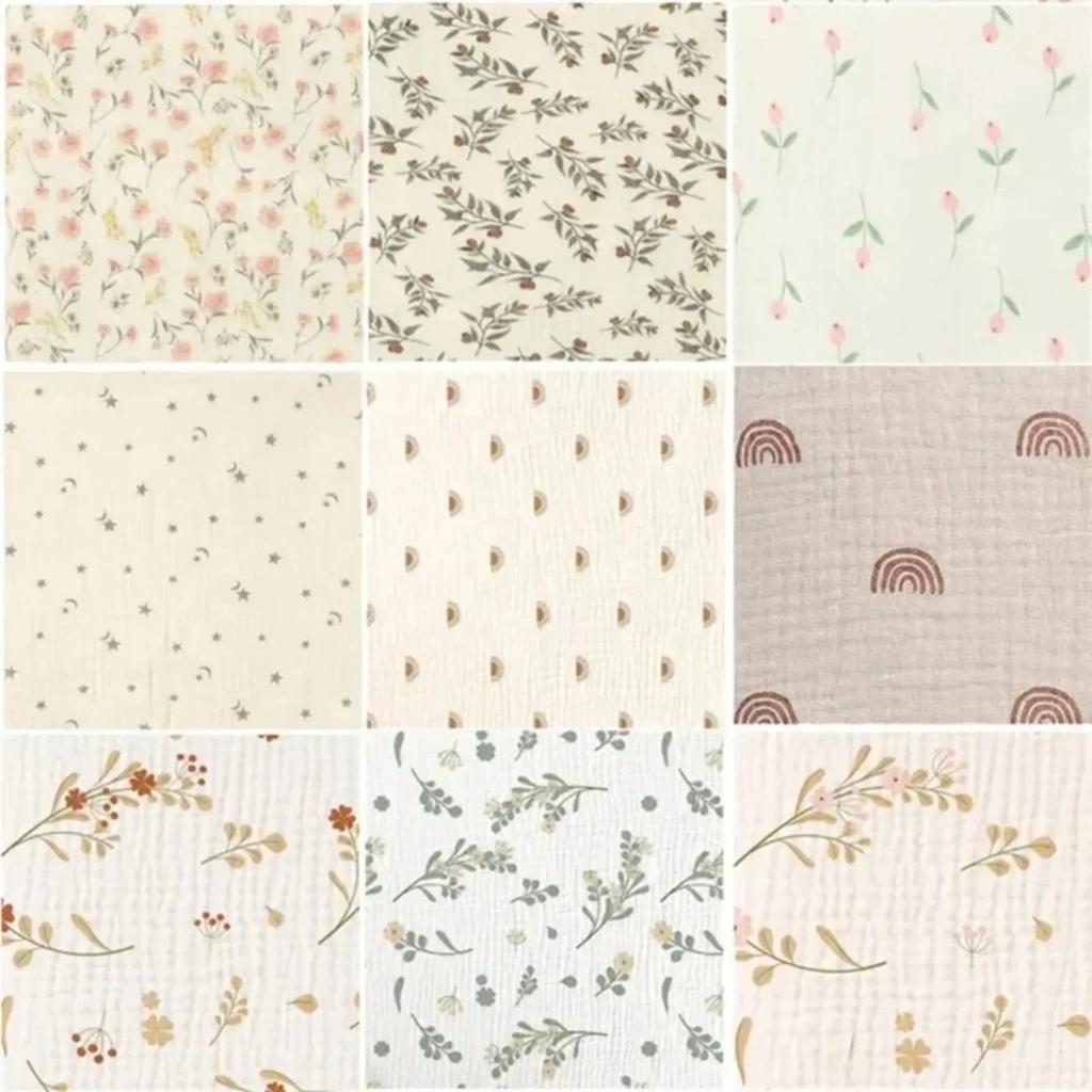 3pcs Set Cotton Muslin Swaddle Baby Wrap Blanket Set for Boys Girls Newborn Gifts Stroller Blankets Baby Bedding Kids Swaddling