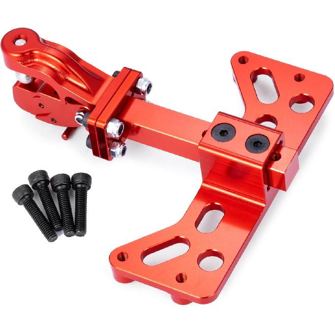 RC Aluminum Tow Trailer Hitch Shackle Hook for Axial SCX6 Upgrade 1/6 Scale Rear Bumper RC Crawler,Red