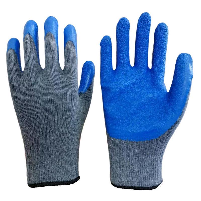Heavy-Duty Rubber Coated Industrial Work Gloves - 10-Pack