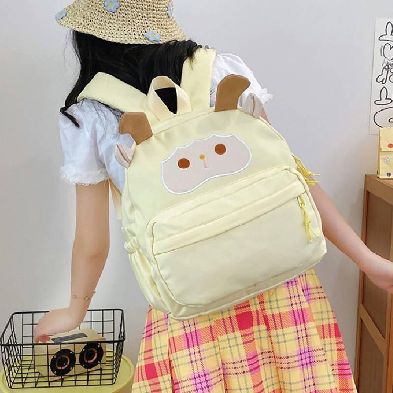 Charming Cartoon Sheep Design Backpack Spacious Trendy Gender Neutral Waterproof Laptop Bag