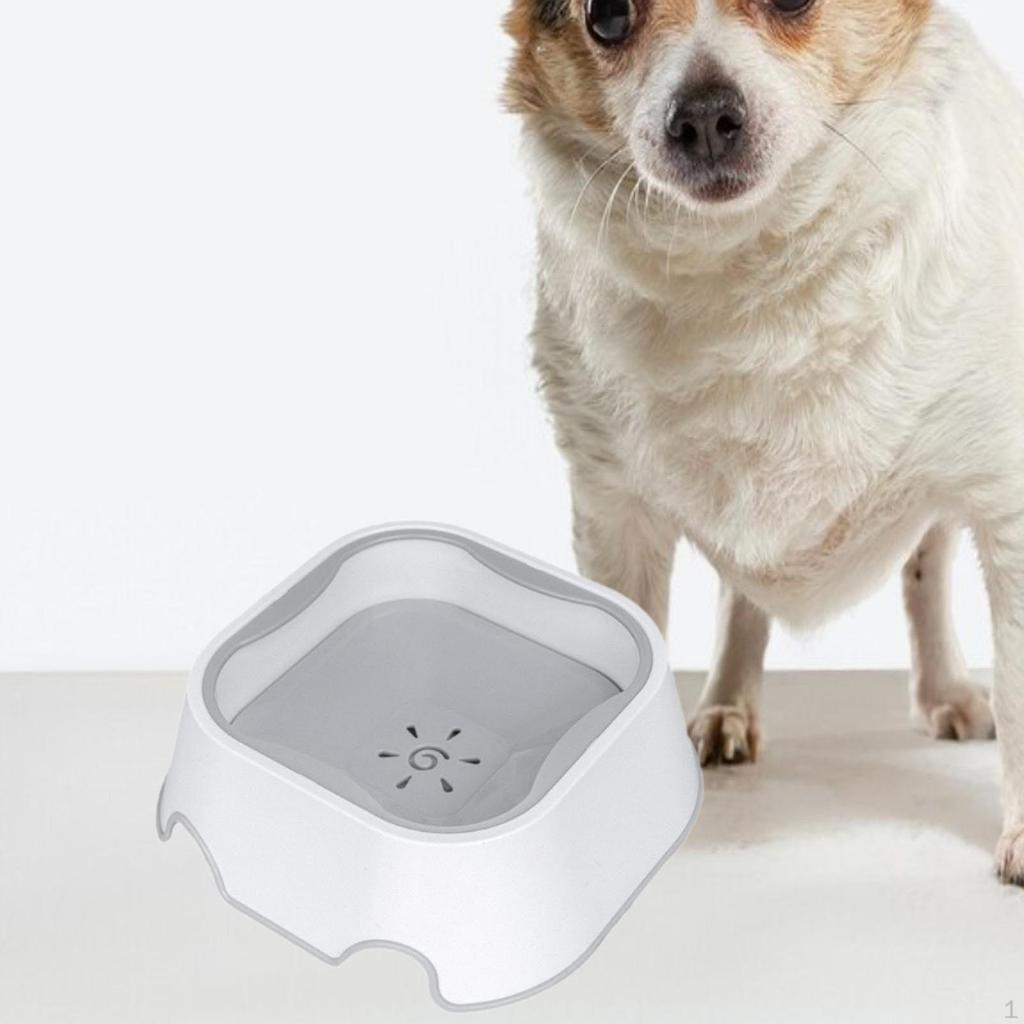 Dog Bowl Pet Water Dispenser with Floating Plate, Non Spill Slow Drinking Bowl, for Dogs and Cats