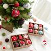 1 Box, Santa Claus and Snowman Felt Ball Pendant, for Christmas Tree, Christmas, Home and Window Display Decoration.