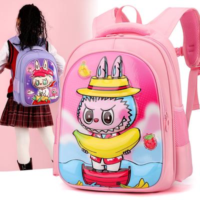 School Bag New LABUBU Cartoon Hard Shell Bag Primary School First Grade Trend Cute School Bag