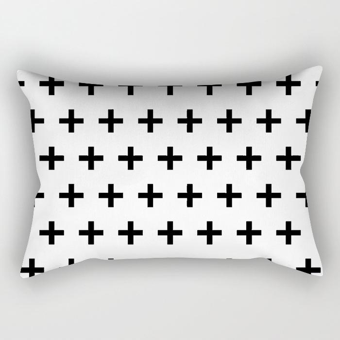 Modern Simple Black And White Geometric Long Strip Pillow Case Sofa Pillow Cushion Cover Premium Durable Quality