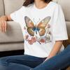 Butterfly Illustration T-Shirt | Watercolor Floral Butterfly Tee Gift for Her Mom Grandma Family Friend Sister Crew Team Party Aunt