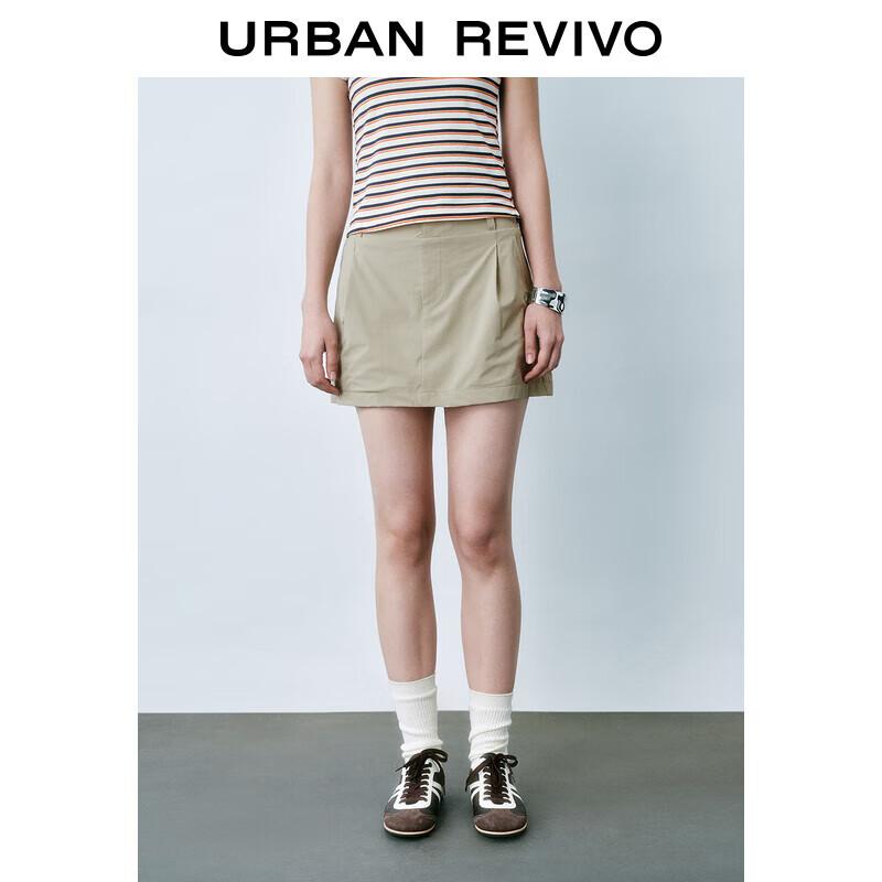 UR Women s Elastic Waist A-Line Short Skirt XXS