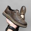 Men's Breathable Flat Shoes with Lace Oxford Comfortable Outdoor Running High-quality Leather Casual Fashion Luxury Brand